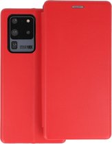 Slim Folio Case - Book Case Telefoonhoesje - Folio Flip Hoesje - Geschikt voor Samsung Galaxy S20 Ultra - Rood