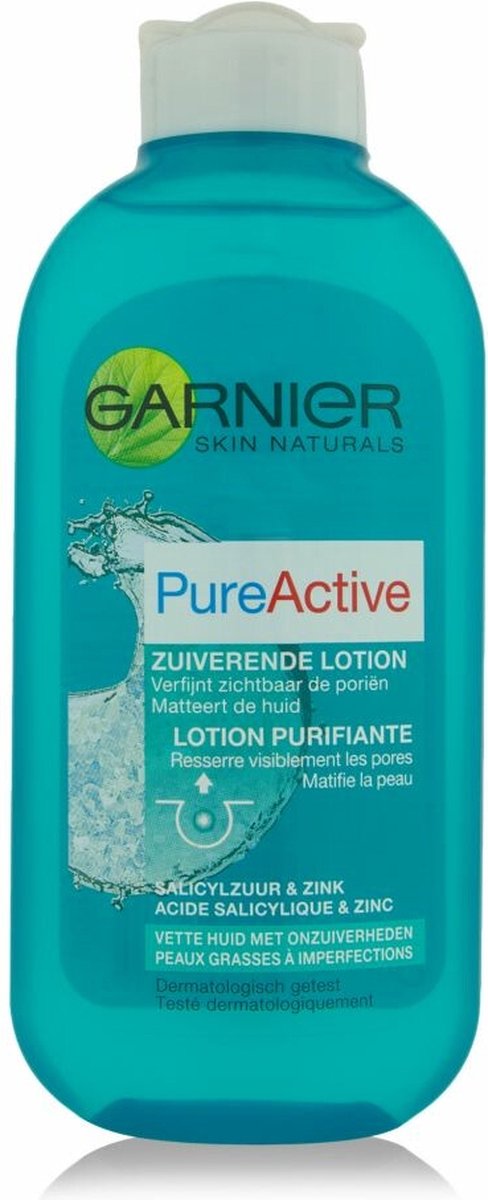 Garnier Skinactive Face Skin Naturals Pure Active - 6 x 200ml - Reinigingslotion - Voordeelverpakking