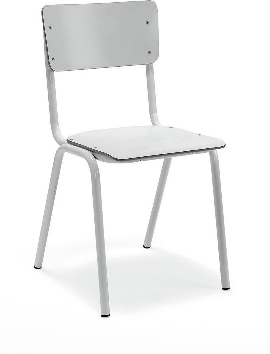 Stoel Wit - Witte stoel - Stoel - Kantine stoel - Kantinestoel - Witte... | bol.com