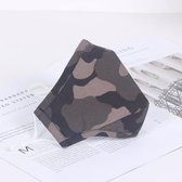Leger Print - Bruin - Wasbaar Mondkapje Van Zeer Goede Kwaliteit Met GRATIS Filter - Verstellen mogelijk - Met Neusklem - Herbruikbaar niet-medisch mondmasker - OV - Uniek design - Camouflage