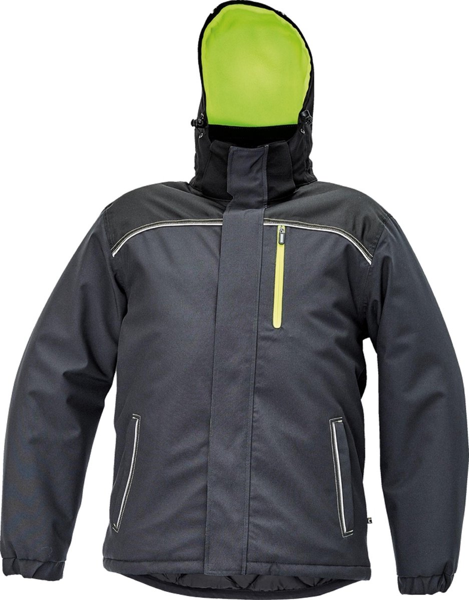 Knoxfield Winterjas parka antraciet/geel, maat 2XL