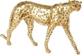 Luipaard - Polyserin- Goud - 43cm - Beeld - Decoratie