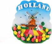 Magneet Molen Met Tulpenveld Holland - Souvenir