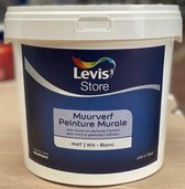 Levis Store - Muurverf voor muren en plafond - binnen - wit - 6L - mat