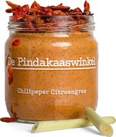 Pindakaas Chilipeper Citroengras van De Pindakaaswinkel - 2 potten