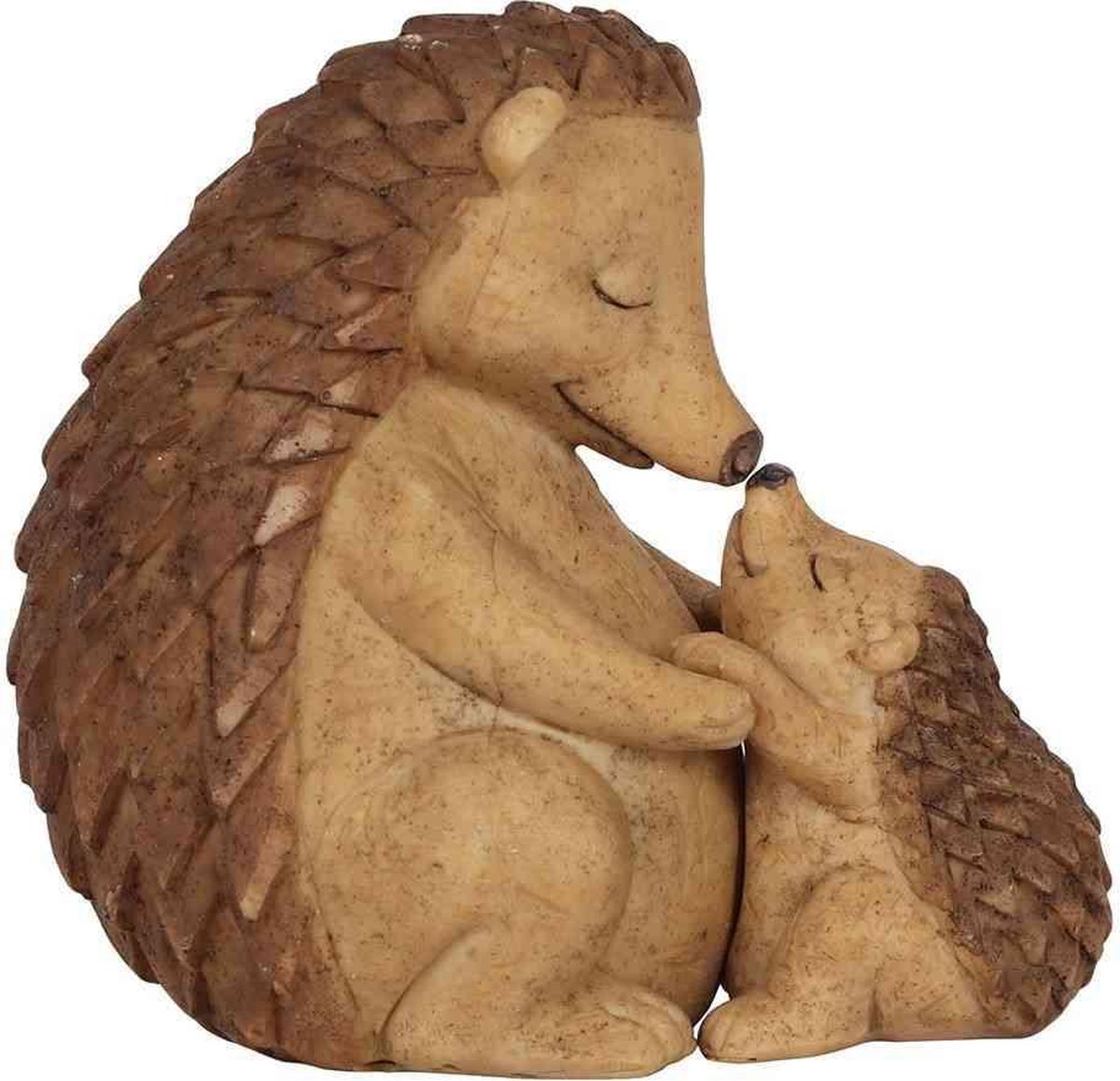 Something Different - Happy Hoglet Mother and Baby Hedgehog Beeld/figuur - Bruin