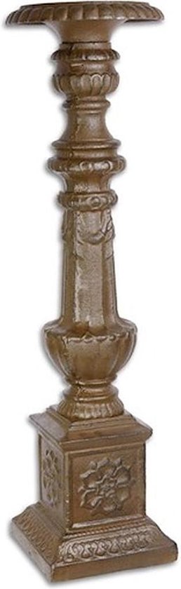 Kandelaar - gietijzer - bruin - 69,5cm hoog