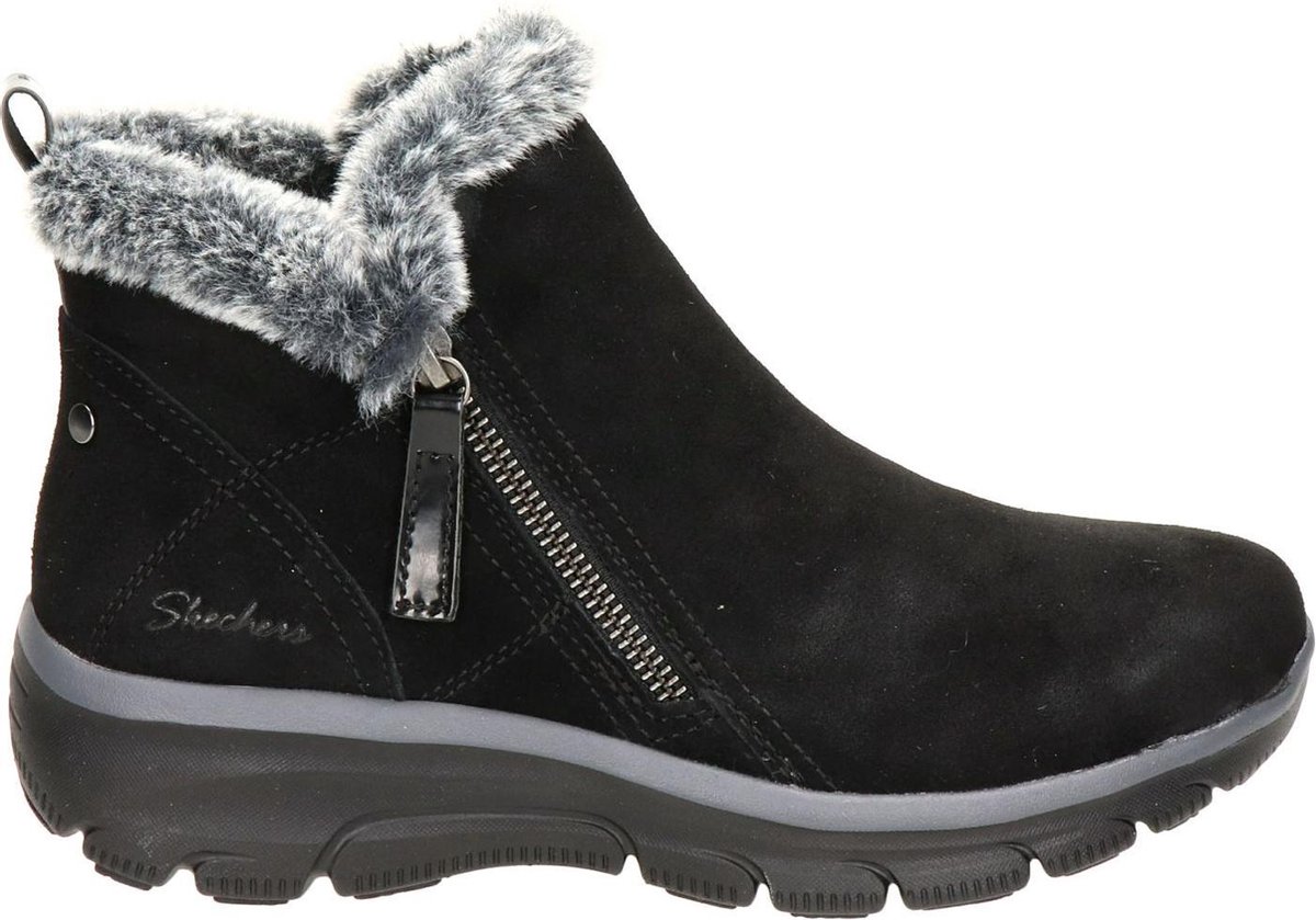 Skechers Easy Going-High Zip Dames Laarzen - Zwart - Maat 38 op Prijzenvolger.com