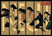 Poster - Naruto Run Neji Anime Vintage - 36 X 51 Cm - Multicolor