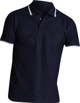 SOLS Herenpraktijk getipt Pique korte mouw Poloshirt (Marine / Wit)