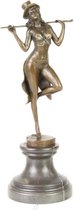 Beeld - brons - revue danseres - 38,2 cm hoog