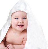 Homéé® pure’cotton Baby Handdoeken wit - 75x75 cm - Badcape met capuchon - 400g.m² 100% katoen