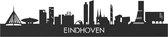 Skyline Eindhoven Zwart hout - 80 cm - Woondecoratie design - Wanddecoratie - WoodWideCities