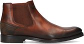 Manfield - Heren - Cognac leren chelsea boots - Maat 43
