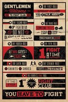 Pyramid Fight Club Infographic  Poster - 61x91,5cm