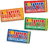 Tony's Chocolonely 4-pack Chocolade Repen - 4 x 180 gram