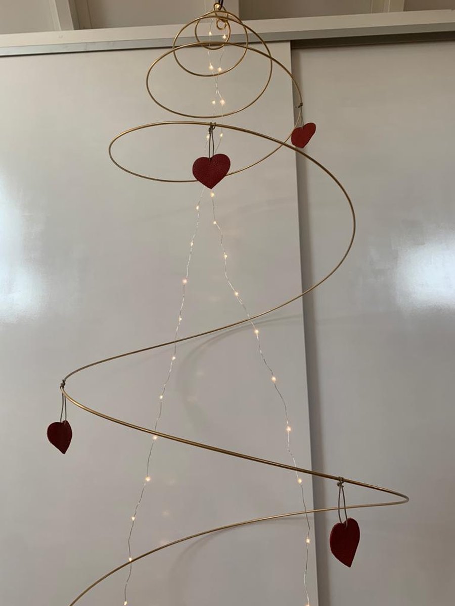 Centimeter fonds Luxe VTWonen - Spiraal kerstboom van metaal | Om op te hangen | 2-3 meter |  Goudkleurig |... | bol.com