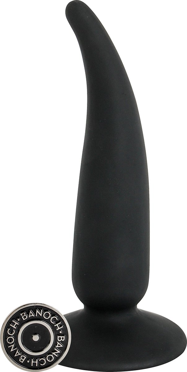 Goedkoopste Banoch | Buttplug Tear Black | zwart siliconen | zuignap| Ø 2,8 cm | 12 cm