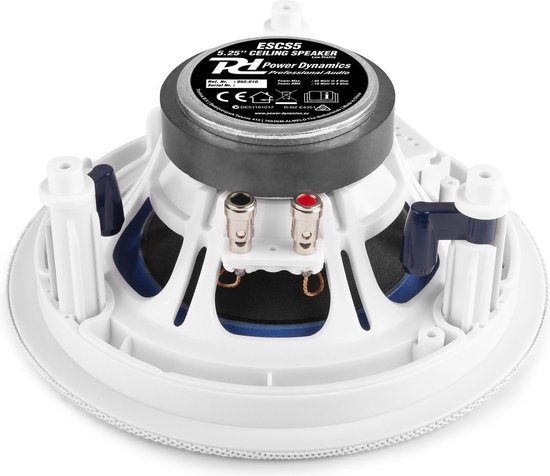 Inbouw speaker (set van 2) - Power Dynamics ESCS5 plafond speaker low profile - 40W - 5.25 inch van Power Dynamics — afbeelding 2