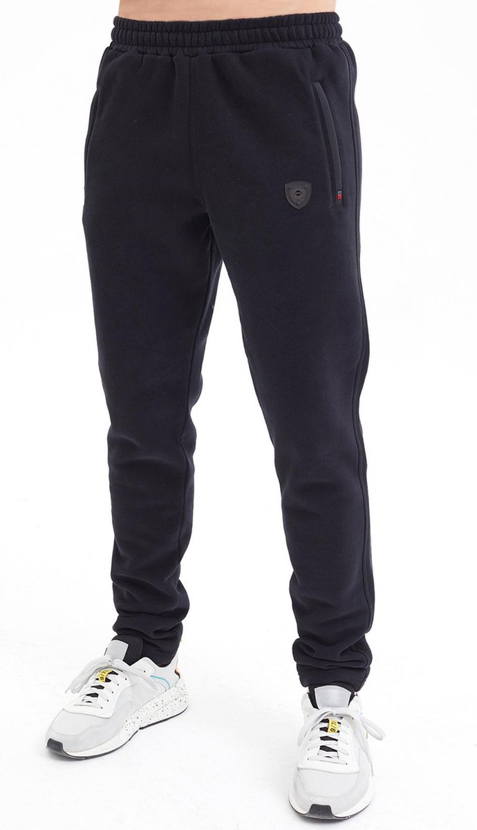 SCR. Ornamo Warme Trainingsbroek Heren - High Quality Joggingbroek - Zwart - Maat XL