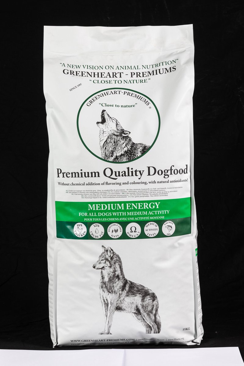 Greenheart Dog food Medium Energy 15 kg - Chien - Croquettes pour Chiens |  bol.com