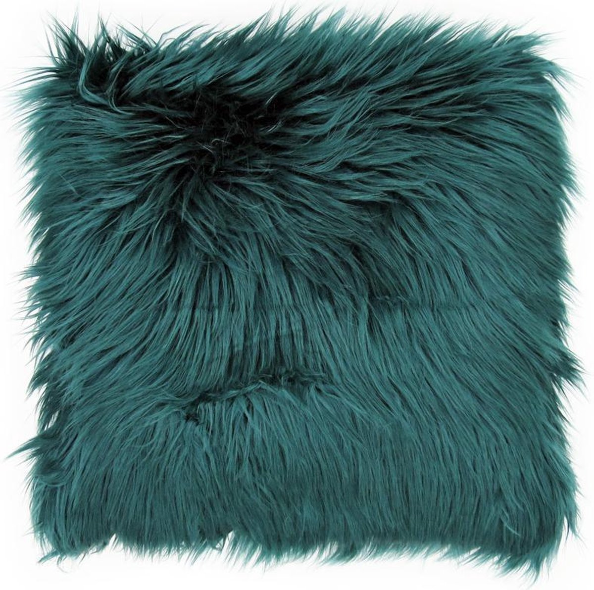 Lavandoux - Bont Kussen - Imitatiebont Sierkussen - 45 x 45 cm - Teal Groen
