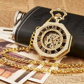 Mechanisch 48MM Titanium Vintage Zakhorloge - Goud
