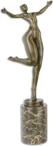 Beeld - Bronzen Sculptuur Naakte Vrouw - Beeld Dame - 42,3 cm hoog