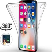 Apple iPhone 8 Plus Book Case | 360 Graden Bescherming | Voor- en Achterkant | Siliconen Hoesje | Transparant