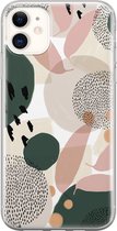 iPhone 11 hoesje siliconen - Abstract print - Soft Case Telefoonhoesje - Print / Illustratie - Transparant, Multi
