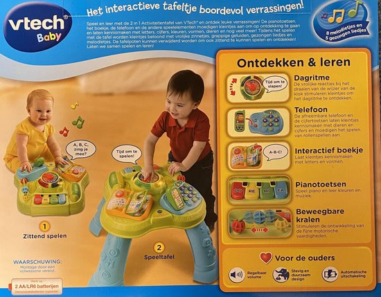 VTech Baby 2 in 1 Activiteitentafel Interactieve tafel