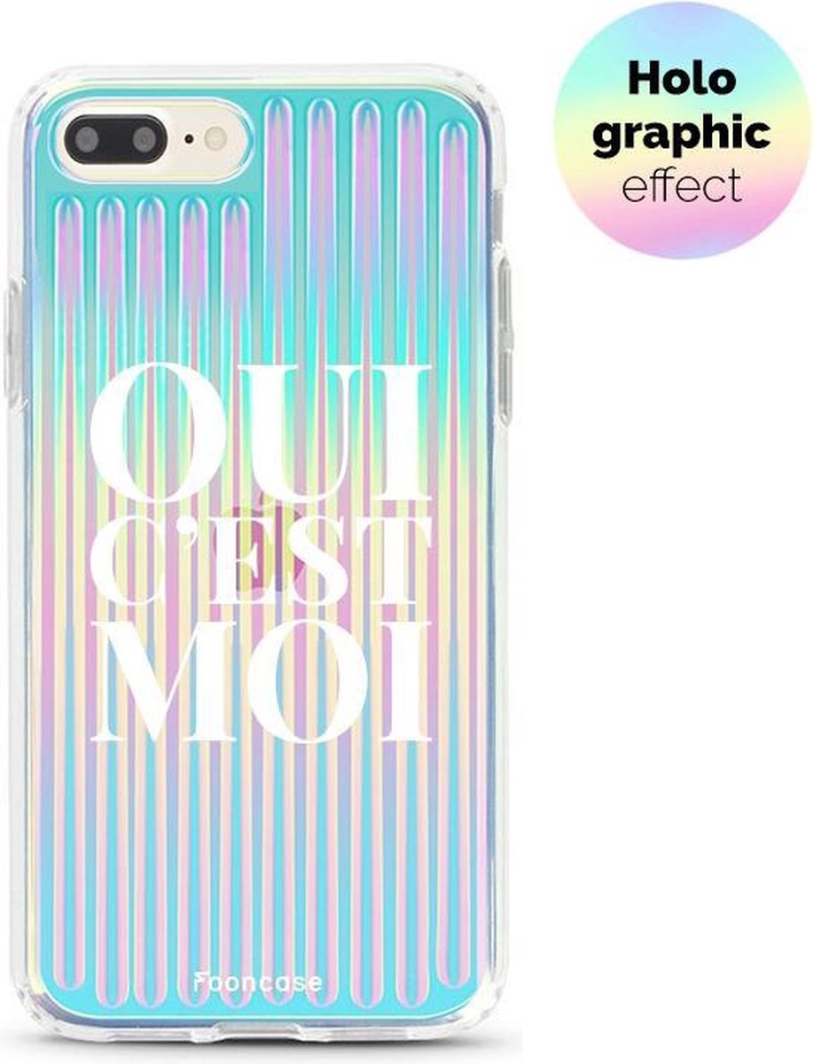 iPhone 8 Plus hoesje - TPU Hard Case - Holografisch effect - Back Cover - Oui C'est Moi (Holographic)