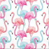 Hawaii Servetten Flamingo Versiering 33cm 20st
