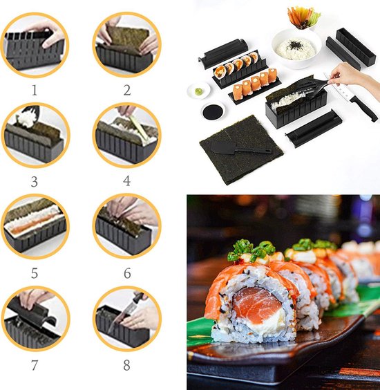 een keer Streven Vlucht 11-delige Sushi - Sushi Maker - Sushi kit - Sushi maker set | bol.com