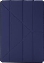 Shop4 - iPad 10.2 (2020) Hoes - Origami Smart Book Cover Donker Blauw