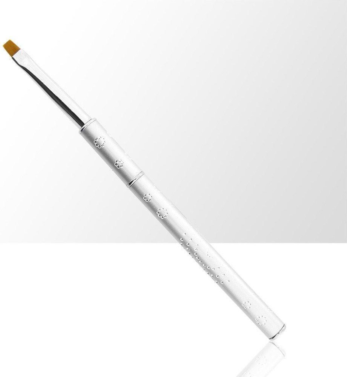 Goedkoopste Gel-Penseel Zilver 4 - Nail Brush - Gel penseel -Nagel Penselen - Nagel Gel - Nagel Kwasten