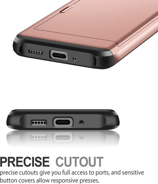 Étui pour cartes Samsung Galaxy S20 - Rose - Emplacement pour cartes antichoc - PC dur - Porte-cartes