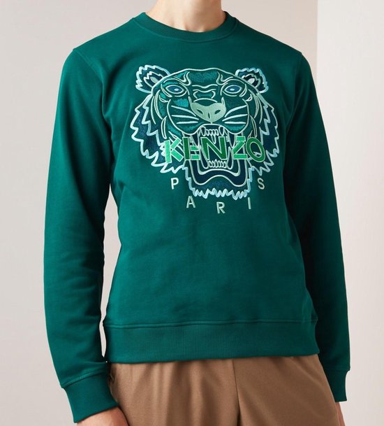 Kenzo Tiger Sweater Groen Maat S | bol.com