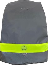 gofluo. Seeme Rugzakhoes - Reflecterend - Waterafstotend - Fluo - Backpack cover - Fluorescerende hoes - Hoes voor 33L Rugzak - Zichtbaarheid in het donker - Veilig de weg op - Gri