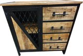 Industriële kast van Mangohout - Dressoir - Kast Industrieel - Opbergkast - Industrieel - Kantoor - Keuken - Woonkamer - Kast - Industriële kast - Sideboard - Mangohout - Landelijk