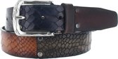 JOB86 - Multi lederen damesriem - Multicolour - 95 cm