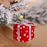 Kerstboom versiering | Cadeau| Kado | Stof | 3 stuks | Rood