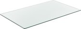 Glasplaat - Tafelblad - ESG Veiligheidsglas - Transparant - Dikte 8 mm - Afmeting (LxB) 120 x 65 cm