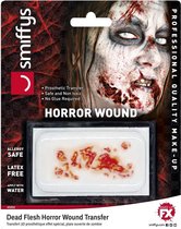 SMIFFYS - Zombie horror gezichtswond voor volwassenen - Schmink > Speciale effecten