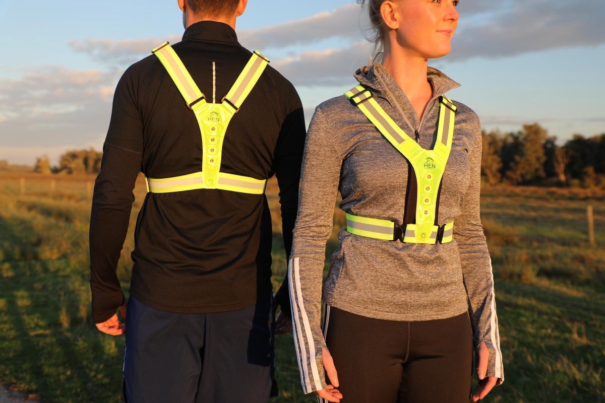 LED sécurité Rechargeable USB,Gilet Running avec indicateur de sécurité et Ceinture  réfléchissante, pour Jogging, Camping