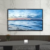 SAMA Projectiescherm 100 Inch - Beamer scherm - Projectie doek - Incl. krachtige bevestigingshaken - Wit