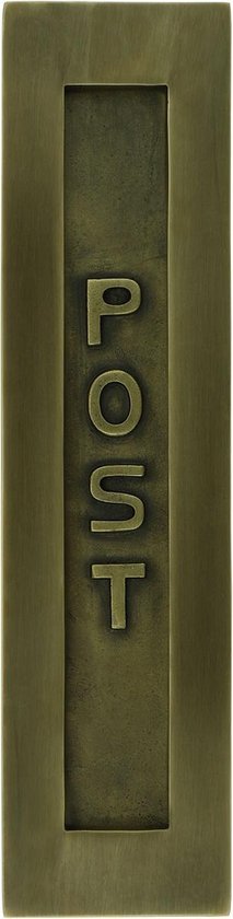 Gewoon Met name Eigenlijk Briefplaat Briefklep Post staand messing brons Uxbridge - 325 mm | bol.com