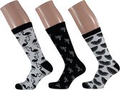 Apollo Tropical Black & White Socks | 3-Pack Giftbox | Maat 36-41