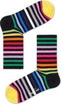 Happy Socks Athletic Striped Mid High Sock Zwart