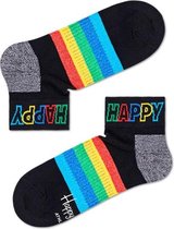 Happy Socks Athletic Rainbow Stripe 1/4 Crew Sock - sportieve unisex hoge enkelsokken - Unisex - Maat: 36-40